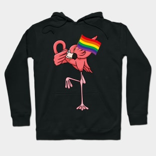 Gay Pride Pink Flamingo LGBT Pride Month Hoodie